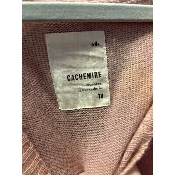 :ldb LDB Cachemire Nom Masc La Science Des Fils Cashmere Sweater Pink Large - Picture 3 of 8